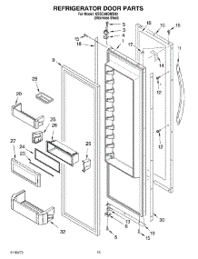 10 - Refrigerator Door Parts parts for Kitchenaid Refrigerator KSSC48QMS00 from AppliancePartsPros.com