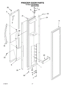 11 - Freezer Door Parts parts for Kitchenaid Refrigerator KSSC48QMS00 from AppliancePartsPros.com