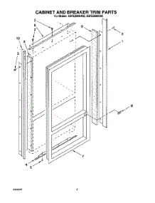02 - Cabinet And Breaker Trim parts for Kitchenaid Refrigerator KBRS36MHX00 from AppliancePartsPros.com