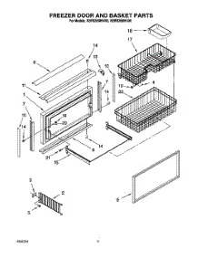 07 - Freezer Door And Basket parts for Kitchenaid Refrigerator KBRS36MHX00 from AppliancePartsPros.com