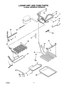 10 - Lower Unit And Tube parts for Kitchenaid Refrigerator KBRS36MHX00 from AppliancePartsPros.com