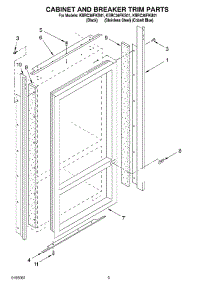 02 - Cabinet And Breaker Trim parts for Kitchenaid Refrigerator KBRC36FKB01 from AppliancePartsPros.com