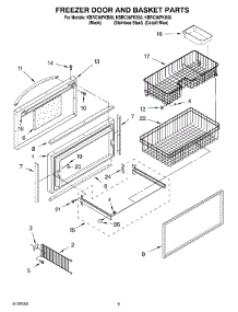 06 - Freezer Door And Basket parts for Kitchenaid Refrigerator KBRC36FKS00 from AppliancePartsPros.com