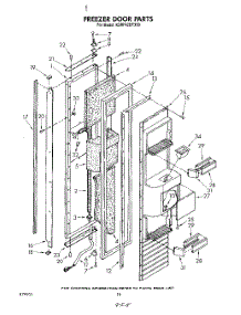 12 - Freezer Door parts for Kitchenaid Refrigerator KSRF42DTX00 from AppliancePartsPros.com