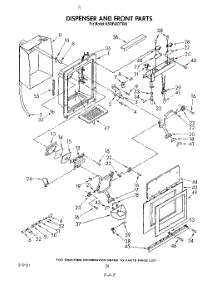 13 - Dispenser And Front parts for Kitchenaid Refrigerator KSRF42DTX00 from AppliancePartsPros.com