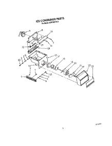 05 - Ice Container parts for Kitchenaid Refrigerator KSRF36DTX10 from AppliancePartsPros.com