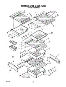 08 - Refrigerator Shelf parts for Kitchenaid Refrigerator KSRF36DTX10 from AppliancePartsPros.com