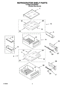 07 - Refrigerator Shelf Parts parts for Kitchenaid Refrigerator KSSO36FMX01 from AppliancePartsPros.com
