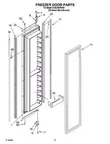 10 - Freezer Door Parts parts for Kitchenaid Refrigerator KSSO36FMX01 from AppliancePartsPros.com