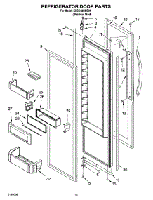 10 - Refrigerator Door Parts parts for Kitchenaid Refrigerator KSSC48QMS01 from AppliancePartsPros.com
