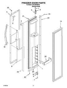 11 - Freezer Door Parts parts for Kitchenaid Refrigerator KSSC48QMS01 from AppliancePartsPros.com