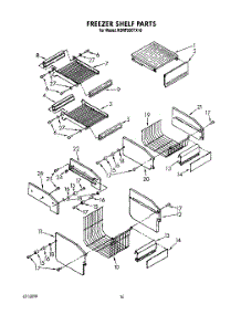 09 - Freezer Shelf parts for Kitchenaid Refrigerator KSRF36DTX10 from AppliancePartsPros.com