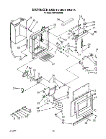 12 - Dispenser And Front parts for Kitchenaid Refrigerator KSRF36DTX10 from AppliancePartsPros.com