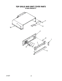 17 - Top Grille And Unit Cover parts for Kitchenaid Refrigerator KSRF36DTX10 from AppliancePartsPros.com