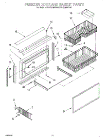 07 - Freezer Door And Basket parts for Kitchenaid Refrigerator KBLS36MHX00 from AppliancePartsPros.com