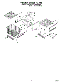03 - Freezer Shelf parts for Kitchenaid Refrigerator KSSC42FKS01 from AppliancePartsPros.com