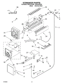 13 - Icemaker parts for Kitchenaid Refrigerator KSSC42FKS01 from AppliancePartsPros.com