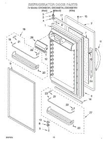 08 - Refrigerator Door parts for Kitchenaid Refrigerator KBRC36MHB01 from AppliancePartsPros.com