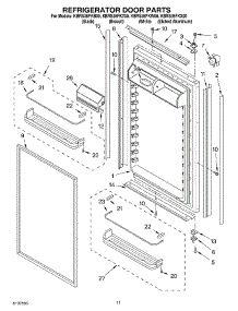 07 - Refrigerator Door parts for Kitchenaid Refrigerator KBRS36FKT00 from AppliancePartsPros.com