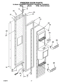 11 - Freezer Door Parts parts for Kitchenaid Refrigerator KSSS48QKB01 from AppliancePartsPros.com