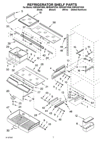 05 - Refrigerator Shelf parts for Kitchenaid Refrigerator KBRS36FKX00 from AppliancePartsPros.com