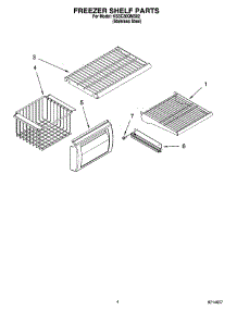 03 - Freezer Shelf Parts parts for Kitchenaid Refrigerator KSSC36QMS02 from AppliancePartsPros.com