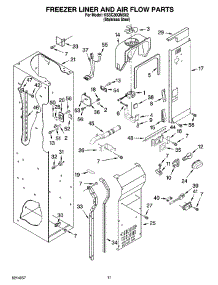 08 - Freezer Liner And Air Flow Parts parts for Kitchenaid Refrigerator KSSC36QMS02 from AppliancePartsPros.com
