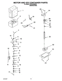 09 - Motor And Ice Container Parts parts for Kitchenaid Refrigerator KSSC36QMS02 from AppliancePartsPros.com