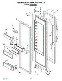 10 - Refrigerator Door Parts parts for Kitchenaid Refrigerator KSSC36QMS02 from AppliancePartsPros.com