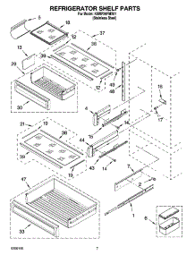 05 - Refrigerator Shelf Parts parts for Kitchenaid Refrigerator KBRP36FMS01 from AppliancePartsPros.com