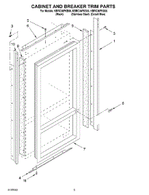 02 - Cabinet And Breaker Trim parts for Kitchenaid Refrigerator KBRC36FKB00 from AppliancePartsPros.com