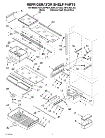 05 - Refrigerator Shelf parts for Kitchenaid Refrigerator KBRC36FKB00 from AppliancePartsPros.com