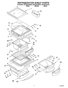 03 - Refrigerator Shelf Parts parts for Kitchenaid Refrigerator KSFS25FKBL02 from AppliancePartsPros.com