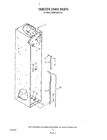 05 - Freezer Liner parts for Kitchenaid Refrigerator KSRF42DTX10 from AppliancePartsPros.com