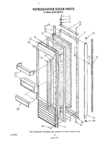 11 - Refrigerator Door parts for Kitchenaid Refrigerator KSRF42DTX10 from AppliancePartsPros.com