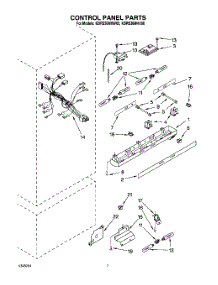 05 - Control Panel parts for Kitchenaid Refrigerator KBRS36MHW00 from AppliancePartsPros.com