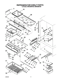 06 - Refrigerator Shelf parts for Kitchenaid Refrigerator KBRS36MHW00 from AppliancePartsPros.com