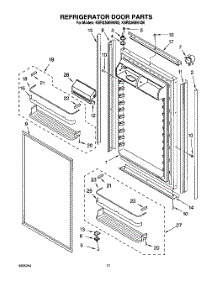 08 - Refrigerator Door parts for Kitchenaid Refrigerator KBRS36MHW00 from AppliancePartsPros.com