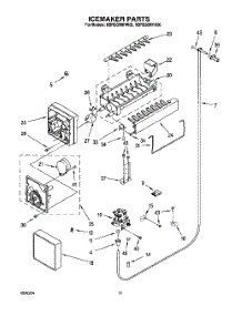 11 - Icemaker parts for Kitchenaid Refrigerator KBRS36MHW00 from AppliancePartsPros.com