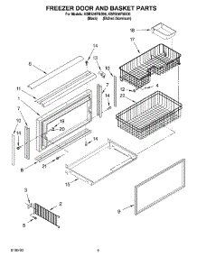 06 - Freezer Door And Basket Parts parts for Kitchenaid Refrigerator KBRS36FMX00 from AppliancePartsPros.com