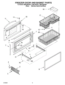 06 - Freezer Door And Basket parts for Kitchenaid Refrigerator KBRC36FKU01 from AppliancePartsPros.com
