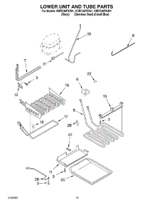09 - Lower Unit And Tube parts for Kitchenaid Refrigerator KBRC36FKU01 from AppliancePartsPros.com