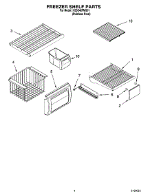 03 - Freezer Shelf Parts parts for Kitchenaid Refrigerator KSSC42FMS01 from AppliancePartsPros.com