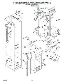 08 - Freezer Liner And Air Flow Parts parts for Kitchenaid Refrigerator KSSC42FMS01 from AppliancePartsPros.com