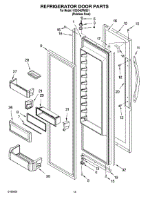 09 - Refrigerator Door Parts parts for Kitchenaid Refrigerator KSSC42FMS01 from AppliancePartsPros.com