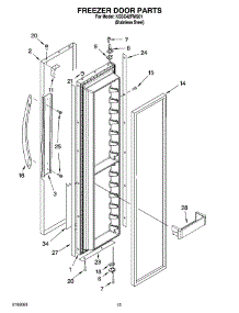 10 - Freezer Door Parts parts for Kitchenaid Refrigerator KSSC42FMS01 from AppliancePartsPros.com