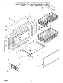07 - Freezer Door And Basket parts for Kitchenaid Refrigerator KBRP36MHW01 from AppliancePartsPros.com