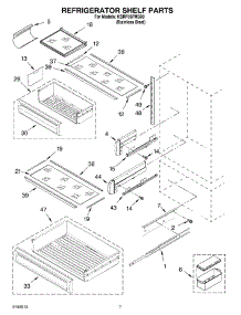 05 - Refrigerator Shelf Parts parts for Kitchenaid Refrigerator KBRP36FMS00 from AppliancePartsPros.com