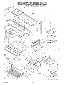 05 - Refrigerator Shelf Parts parts for Kitchenaid Refrigerator KBRC36FKS02 from AppliancePartsPros.com