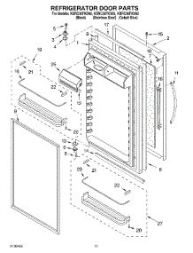07 - Refrigerator Door Parts parts for Kitchenaid Refrigerator KBRC36FKS02 from AppliancePartsPros.com